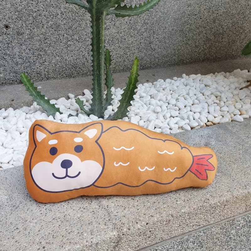 柴犬炸蝦 抱枕 午睡枕