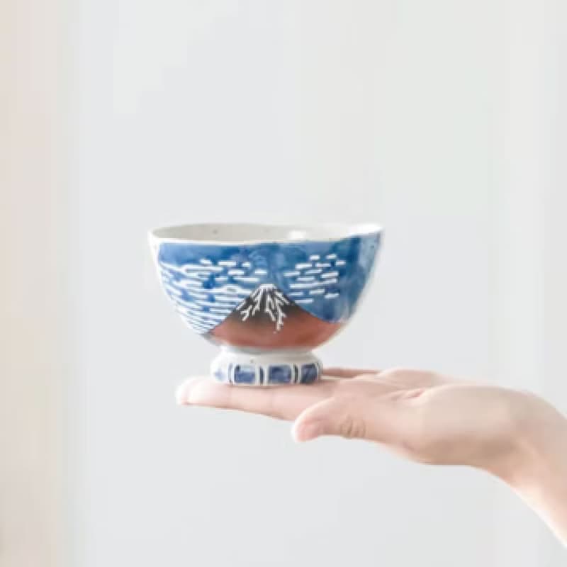 九谷燒-盃 北齋凱風快晴