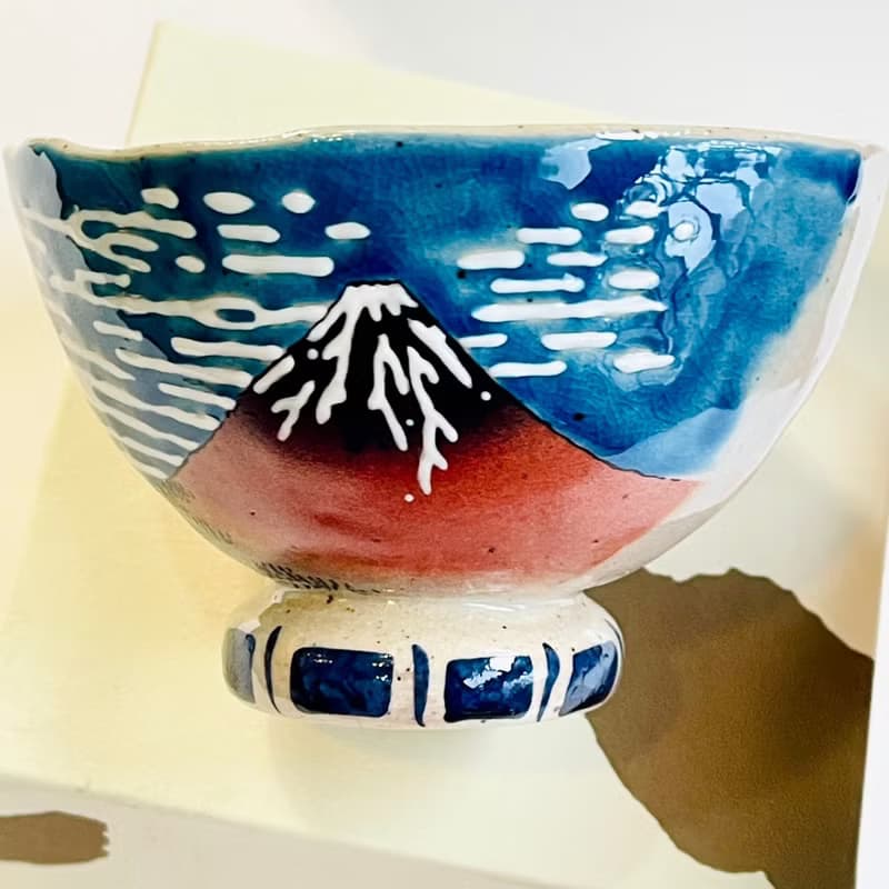 九谷燒-盃 北齋凱風快晴