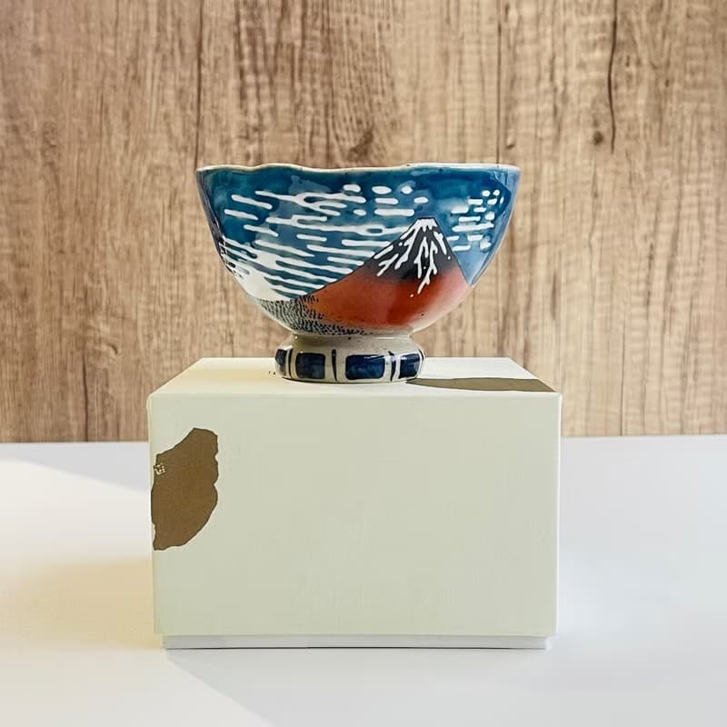 九谷燒-盃 北齋凱風快晴