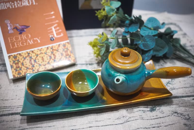 茶壺杯盤組(一壺二杯一盤)・三毛撒哈拉系列/送禮包裝/小卡代寫