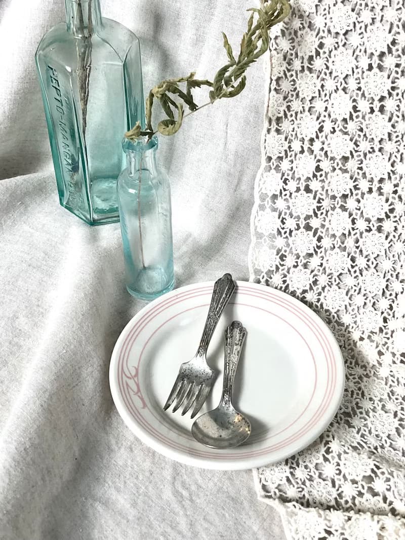 Vintage美國1934年製鍍銀兒童玩具 2件組