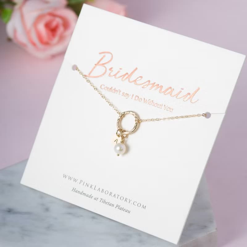 珍珠14K包金手鍊 | 伴娘姊妹禮物 | 天然淡水珍珠婚禮不褪色手鏈