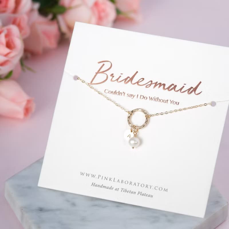 珍珠14K包金手鍊 | 伴娘姊妹禮物 | 天然淡水珍珠婚禮不褪色手鏈