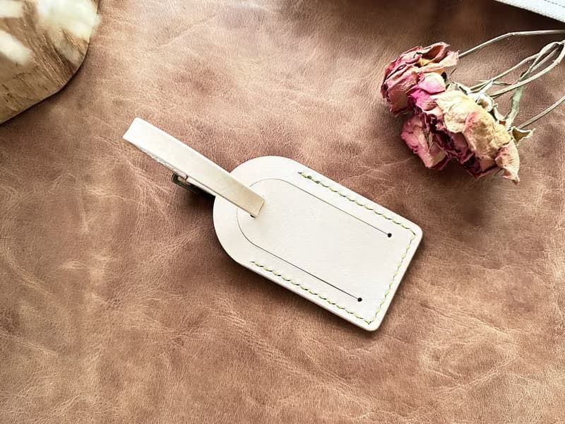 音樂系揭蓋式行李牌 皮革DIY材料包 刻名 旅行用品 牛皮行李吊牌