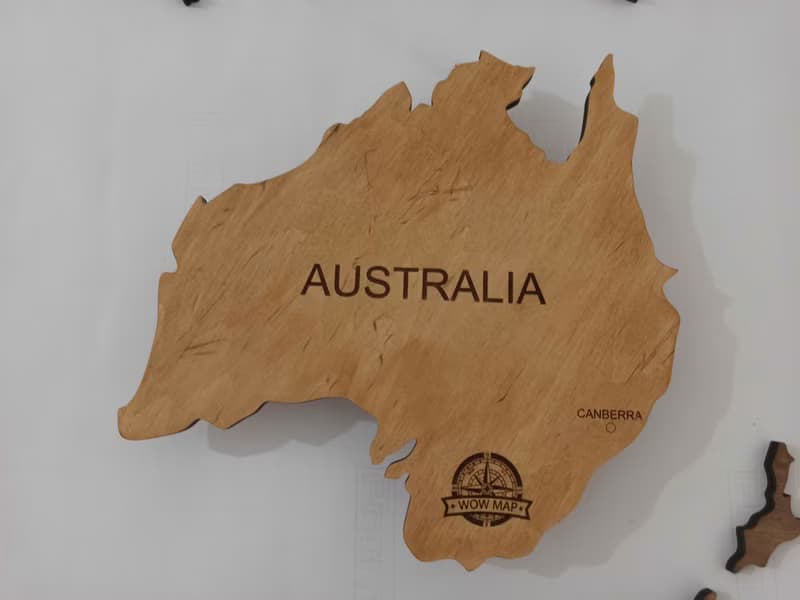 3D wood world travel map with LED - Rustic wall decor for home and office