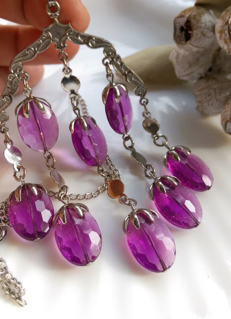 【西洋古董飾品】SARAH COV  Wisteria 項鍊 大墜項鍊