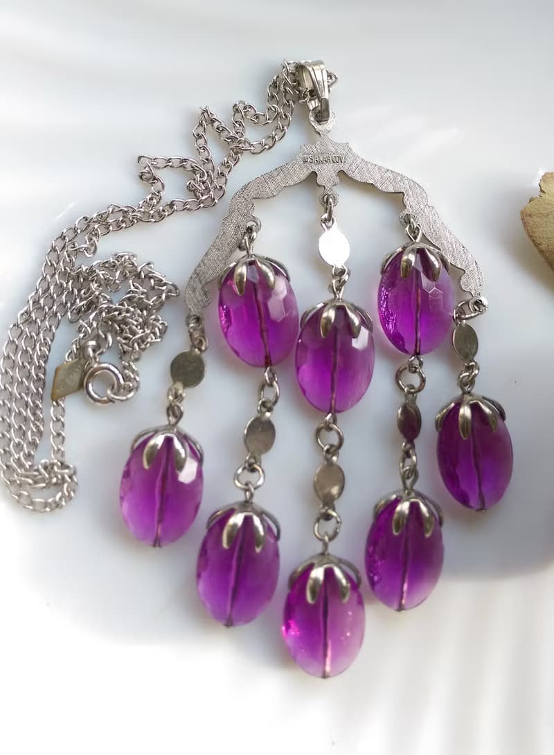【西洋古董飾品】SARAH COV  Wisteria 項鍊 大墜項鍊