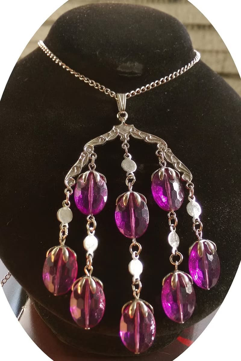【西洋古董飾品】SARAH COV  Wisteria 項鍊 大墜項鍊