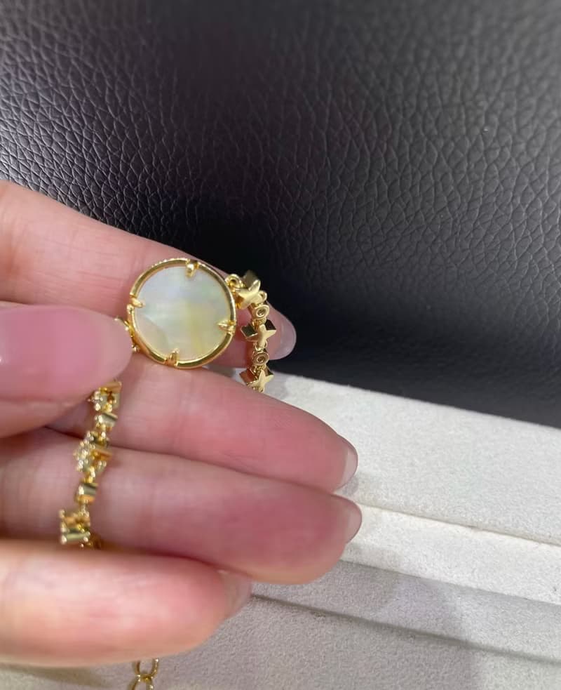 YuanPearl天然極光珍珠義大利式羅盤式設計珍珠手鍊