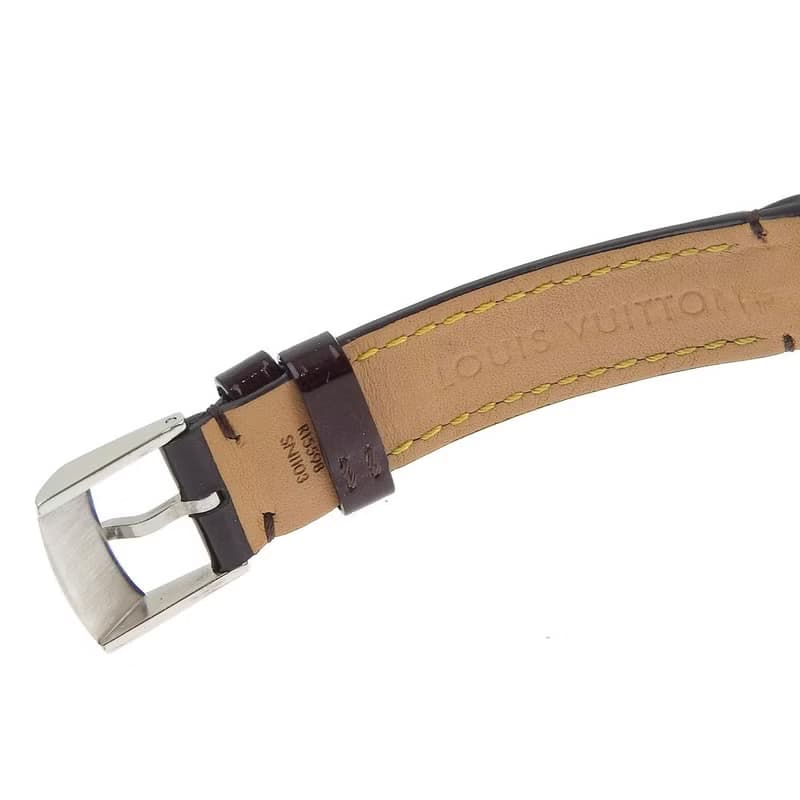 【日本直送】ルイ・ヴィトン LOUIS VUITTON タンブール 腕時計 ディスクディアモンPM Q12M3 クオーツ ボルドー文字盤 レディース【中古】