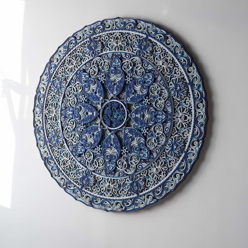 如花盛開|圓形客廳藝術掛畫餐廳掛畫新款輕奢高級立體畫