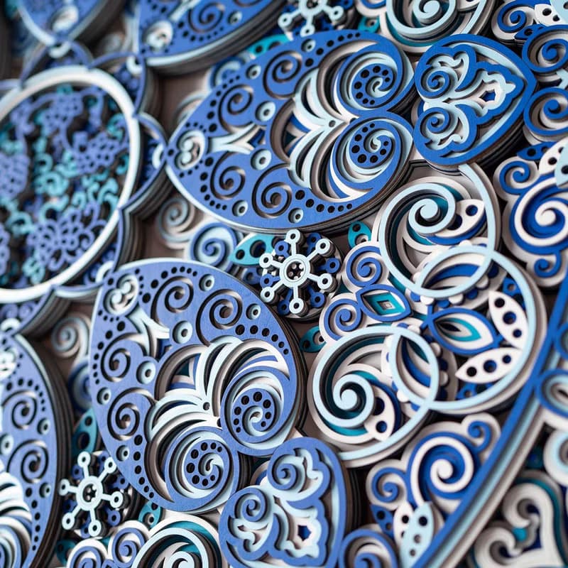 如花盛開|圓形客廳藝術掛畫餐廳掛畫新款輕奢高級立體畫