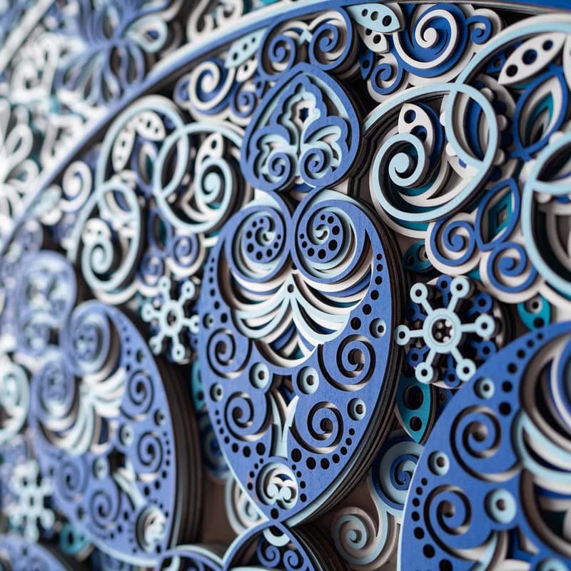 如花盛開|圓形客廳藝術掛畫餐廳掛畫新款輕奢高級立體畫