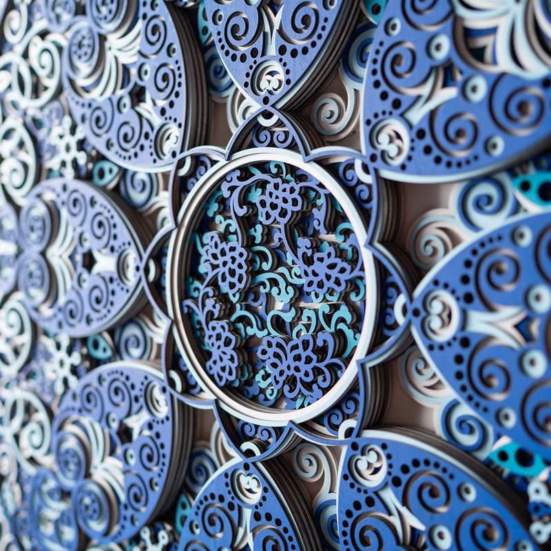 如花盛開|圓形客廳藝術掛畫餐廳掛畫新款輕奢高級立體畫