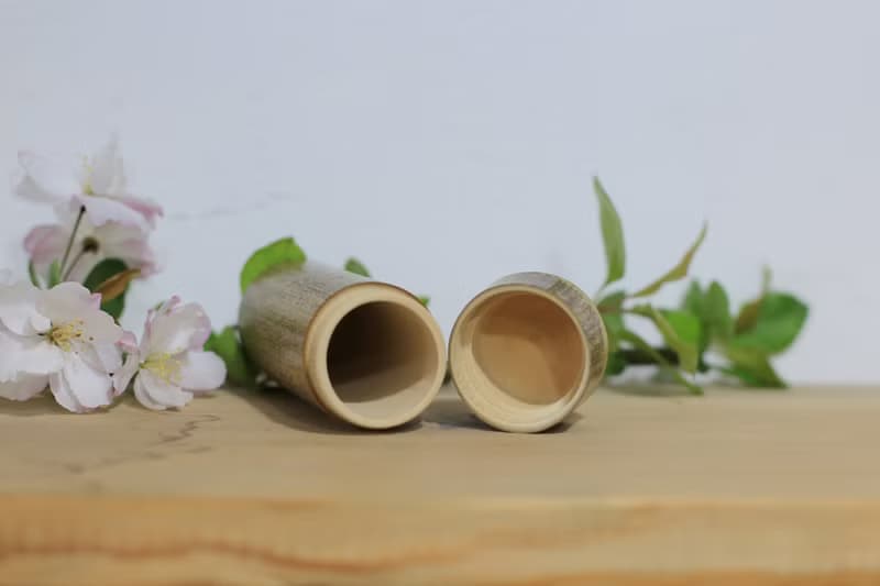 竹製品 | 小斑竹筒 | 茶筒 小物筒 | 手工打磨 自然健康