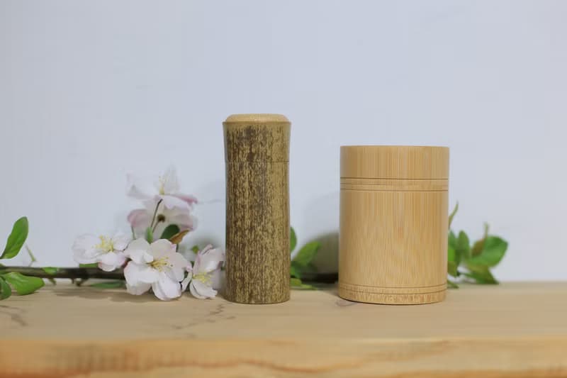 竹製品 | 小斑竹筒 | 茶筒 小物筒 | 手工打磨 自然健康