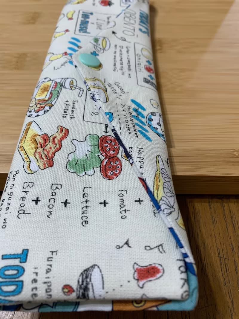 文青風環保筷袋  美食嚮宴 純淨白 手作餐具袋.交換禮物.