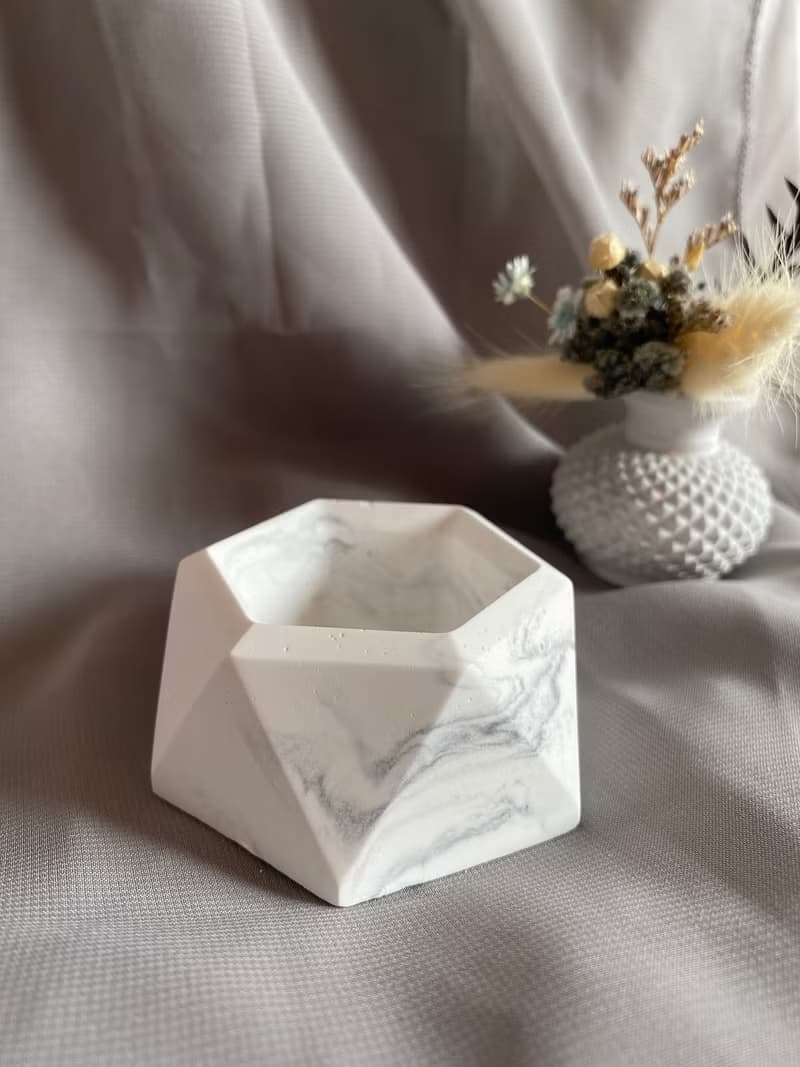 【擴香小物】水墨紋擴香石膏小盆器2入| 可加購發光底座