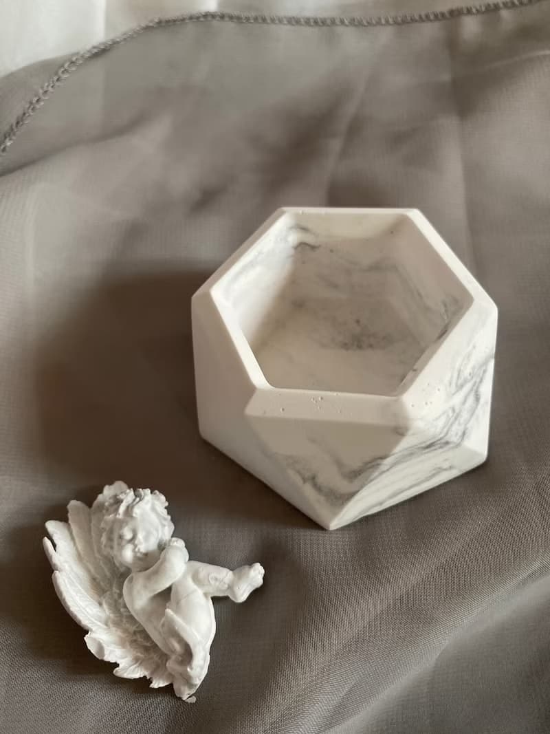 【擴香小物】水墨紋擴香石膏小盆器2入| 可加購發光底座