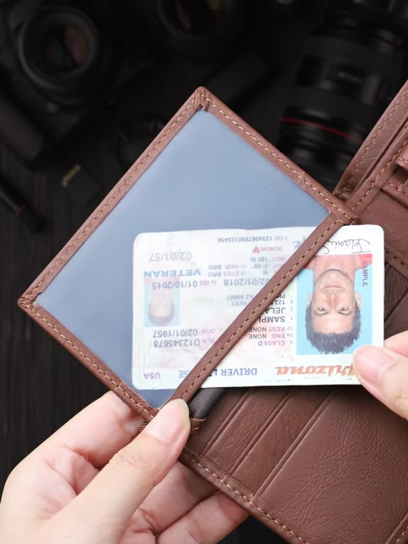 真皮短錢包皮夾 橫款錢包短夾 商務簡約