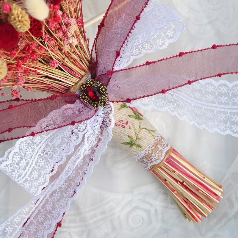 乾燥捧花-紅色滿天星兔兔 告白花束 求婚捧花