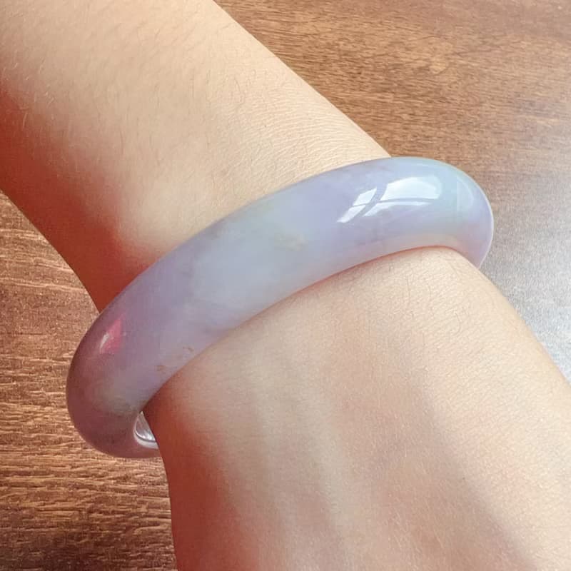 紫羅蘭翡翠手鐲 | 17.5圍 | 天然緬甸玉翡翠A貨 | 送禮