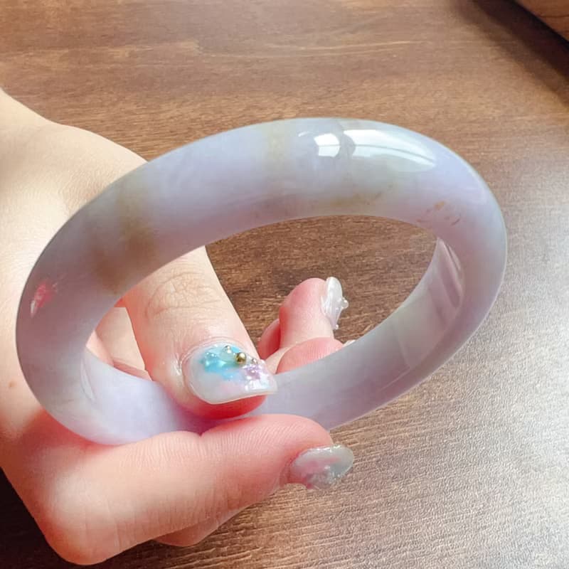 紫羅蘭翡翠手鐲 | 17.5圍 | 天然緬甸玉翡翠A貨 | 送禮