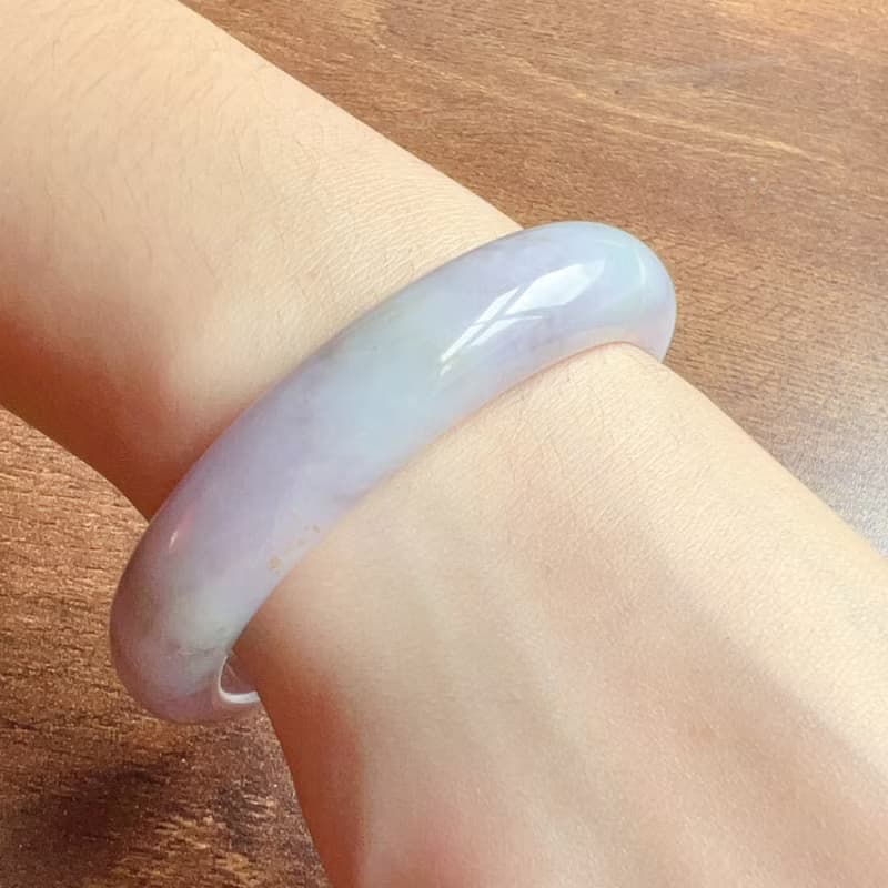 紫羅蘭翡翠手鐲 | 17.5圍 | 天然緬甸玉翡翠A貨 | 送禮