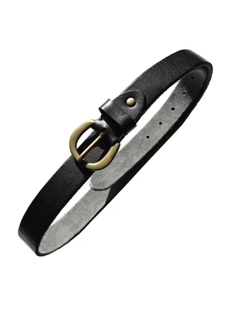 復古頭層牛皮腰帶 寬30MM 針扣馬蹄扣皮帶 禮物