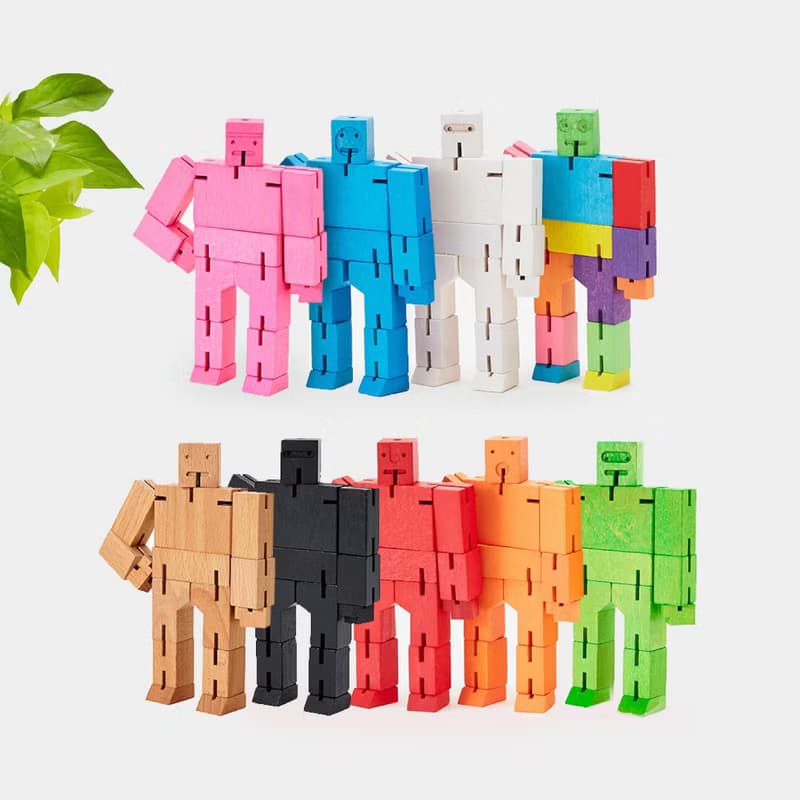Cubebot 酷比人【經典迷你】木製變形積木機器人 益智設計玩具