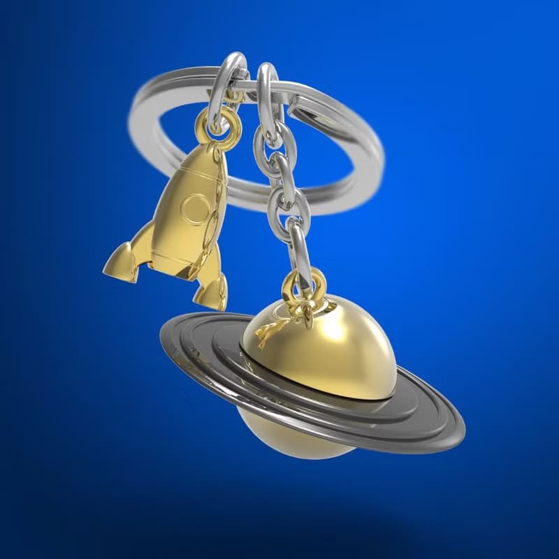 【Metalmorphose】MTM金色土星鑰匙圈 太空星球/吊飾/禮品