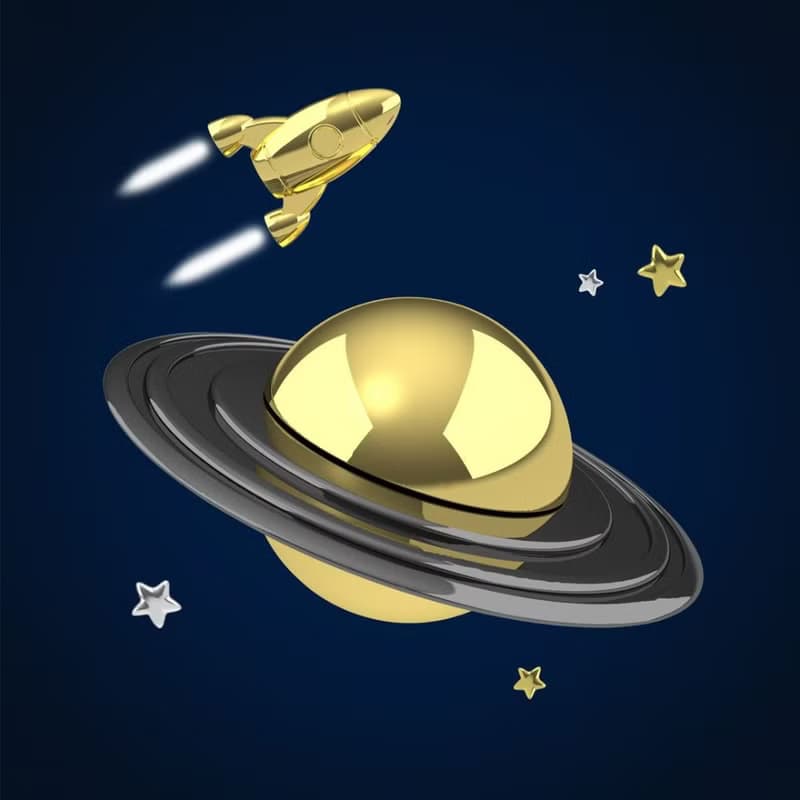 【Metalmorphose】MTM金色土星鑰匙圈 太空星球/吊飾/禮品