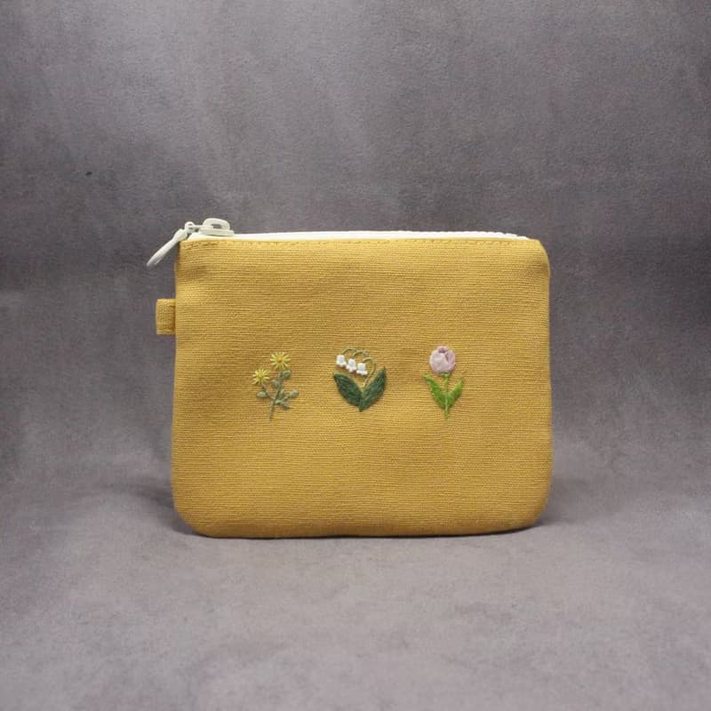 手工刺繡卡片零錢包/有錢花