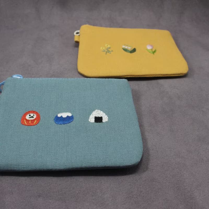 手工刺繡卡片零錢包/有錢花