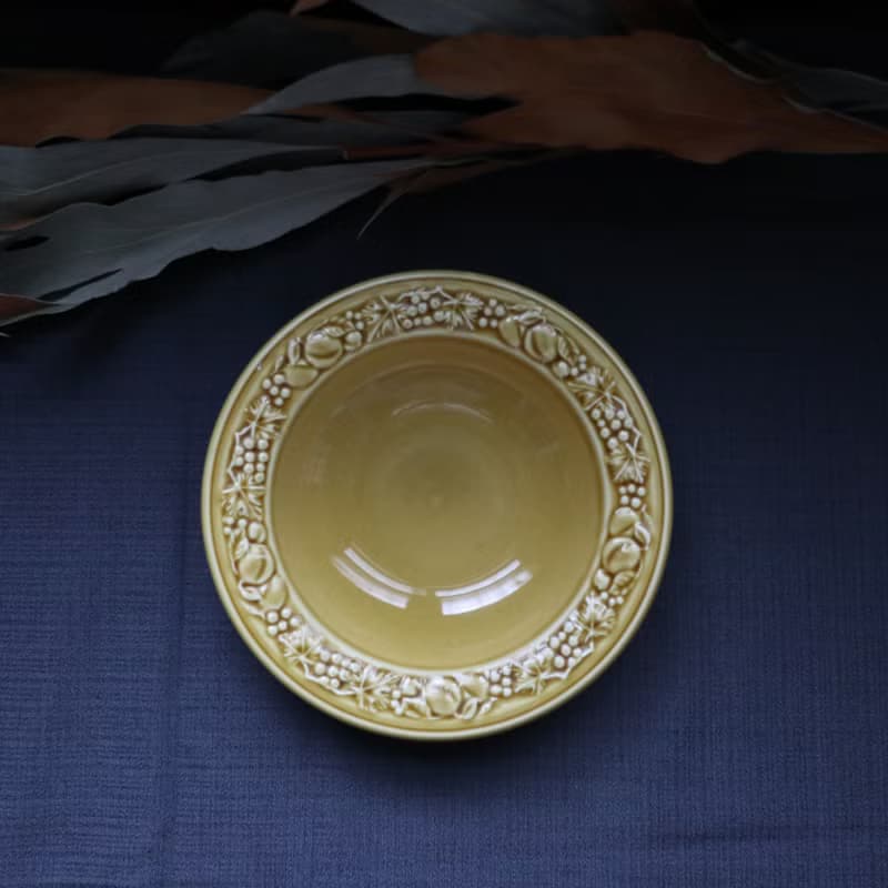 早期陶盤-秋果 (餐具/老件/舊物/陶瓷/英格蘭)