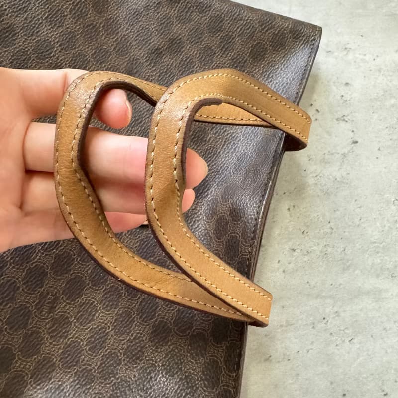 中古正品 Celine Macadam 老花 輕便手提袋 男女適用 iPad