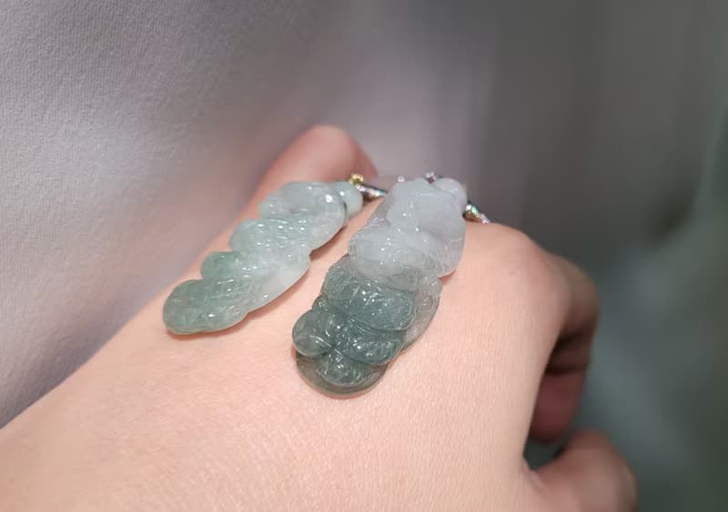 【親翠】天然翡翠 冰綠漸層色眼鏡蛇項鍊 生肖蛇 畢業禮物