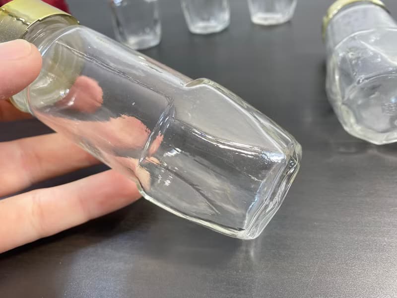 透明玻璃香料罐 6 件組復古瓶金塞氣密罐