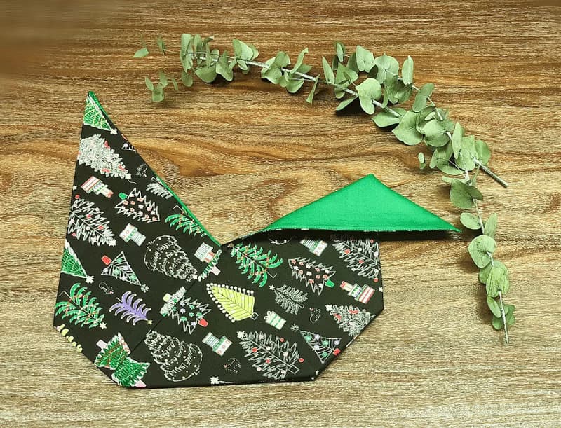 拼色日式便當包布袋-聖誕樹