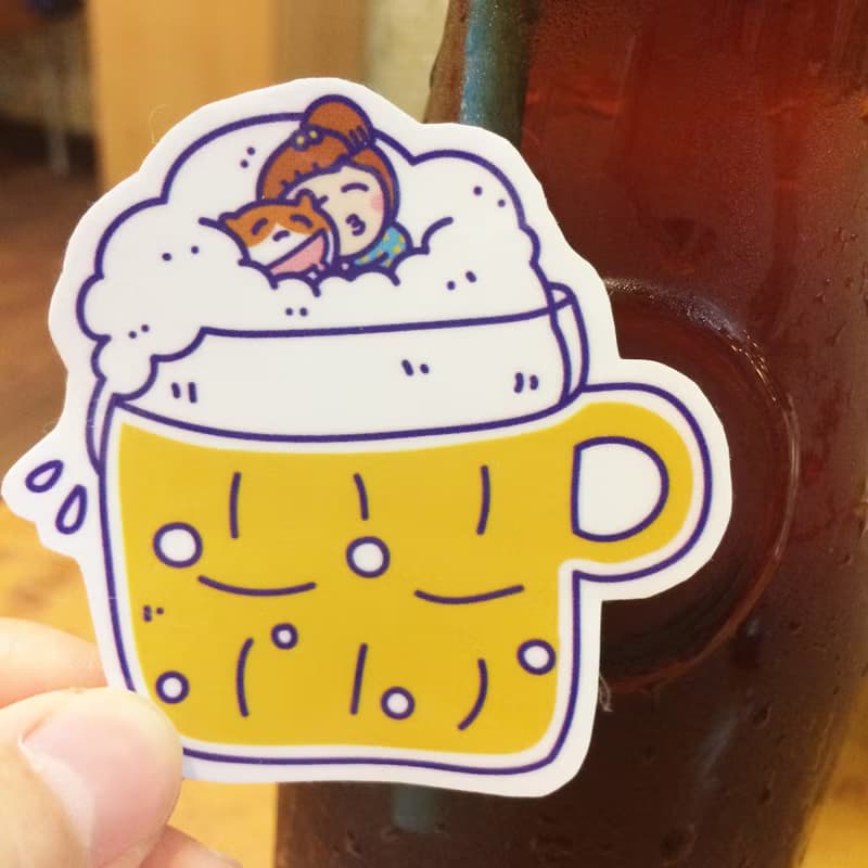 微醺貓の日常 防水貼紙 筆電 行李箱 適用 Waterproof stickers