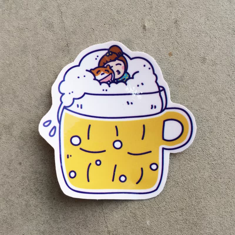 微醺貓の日常 防水貼紙 筆電 行李箱 適用 Waterproof stickers