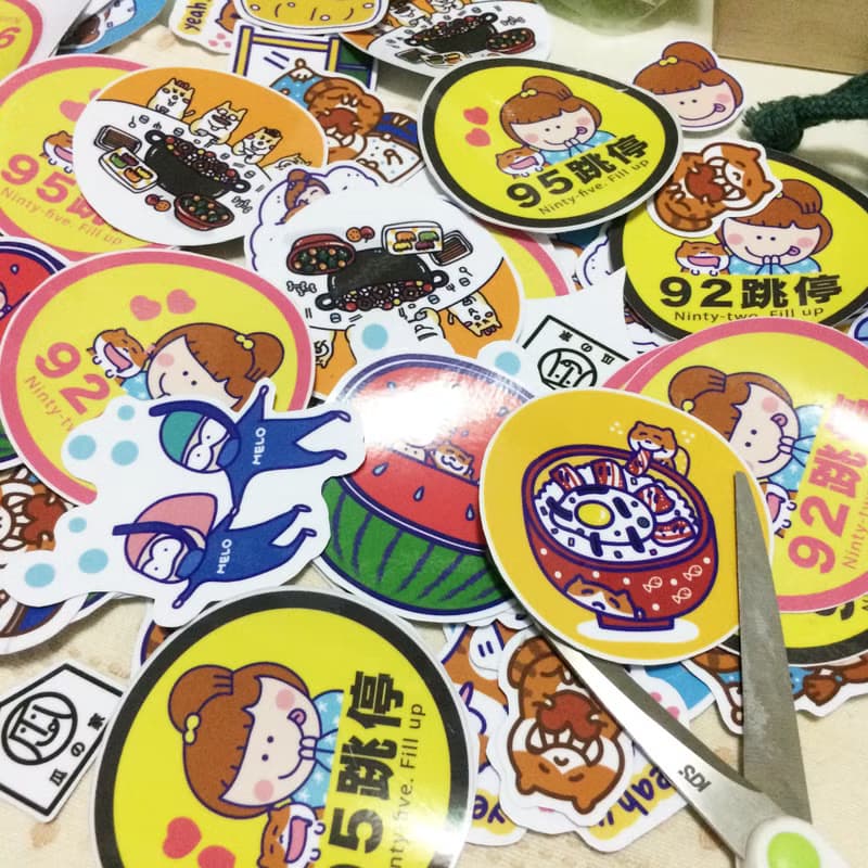 微醺貓の日常 防水貼紙 筆電 行李箱 適用 Waterproof stickers