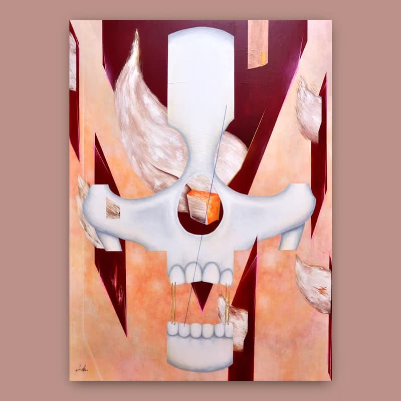 純白色的美麗謊言 /藝術掛畫 /抽象畫 /靈魂畫作 /裝飾油畫