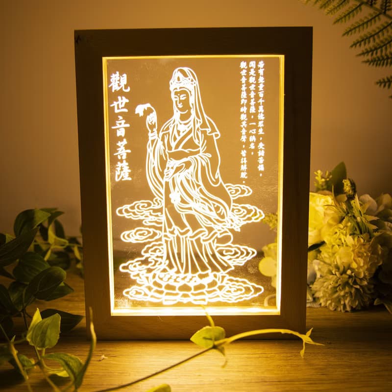 阿彌陀佛小夜燈/般若波羅蜜心經/長輩禮物/觀音菩薩/六字箴言佛陀