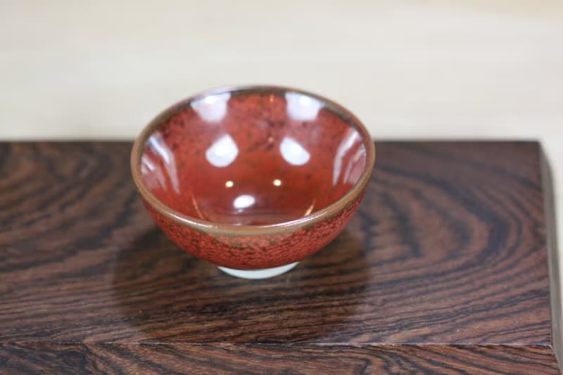 【送禮好物】60ml 胭脂 結晶釉 圓滿茶杯 鶯歌名家葉敏祥作品