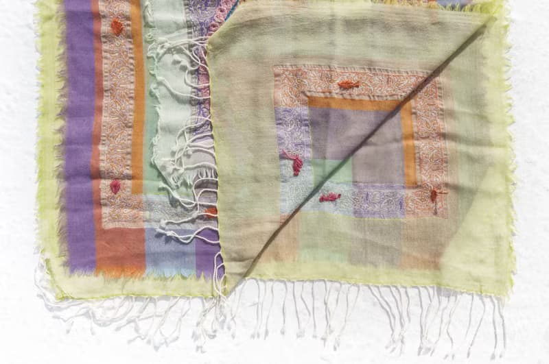 手織圍巾 刺繡羊毛披肩/針織圍巾/刺繡圍巾/羊絨披巾/喀什米爾Cashmere 聖誕節禮物 交換禮物 母親節 父親節-花