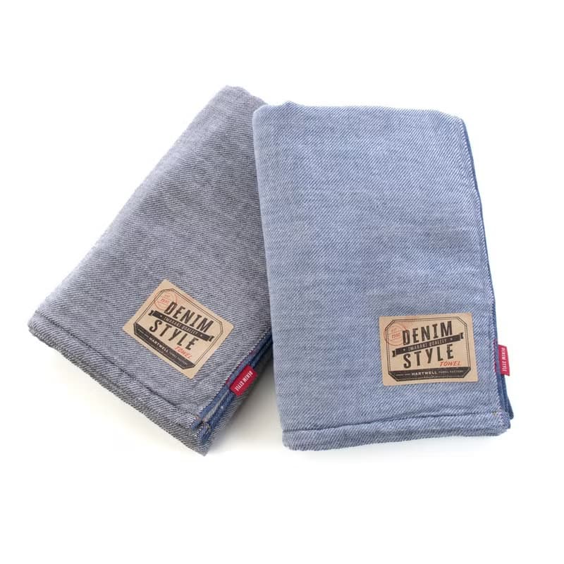 牛仔風毛巾禮盒|今治浴巾.手帕二入組|附祝福小卡|父親節禮盒
