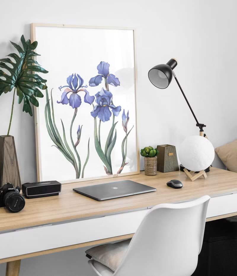 【數位】鳶尾花海報數位 JPEG 可列印牆面畫廊牆面藝術鳶尾花印刷品