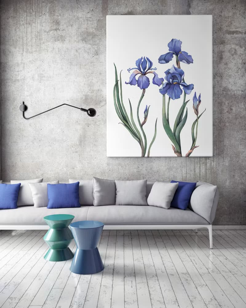 【數位】鳶尾花海報數位 JPEG 可列印牆面畫廊牆面藝術鳶尾花印刷品